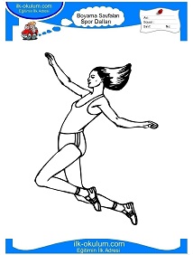 Çocuklar İçin Atletizm Boyama Sayfaları 